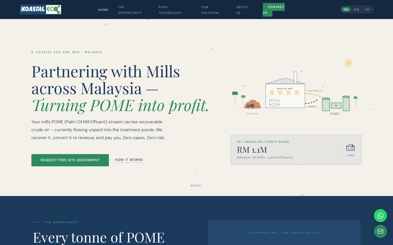 A custom company website built by Studio 42