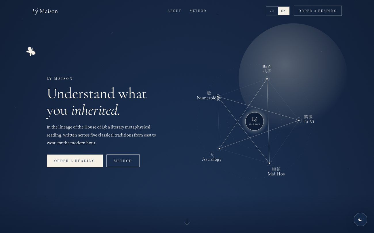 Ly Maison storefront homepage
